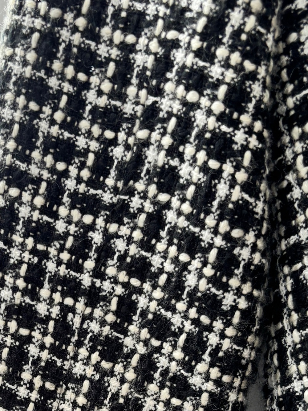 Sandro Bouclé Tweed Lady Jacket Gold Button Black White Size S Old Money Preppy - Picture 5 of 8